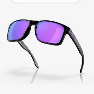 Oakley Black Frame with Purple Lenses Sunglasses